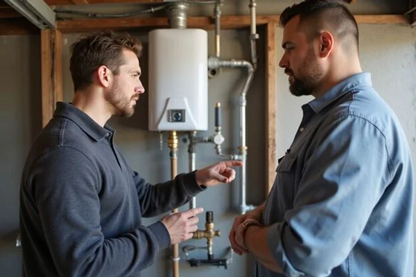 Specialist walks homeowner through completed install
