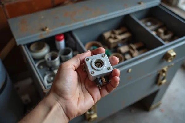 Replacement ignition module being installed