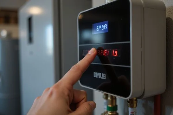 Tankless display showing error code