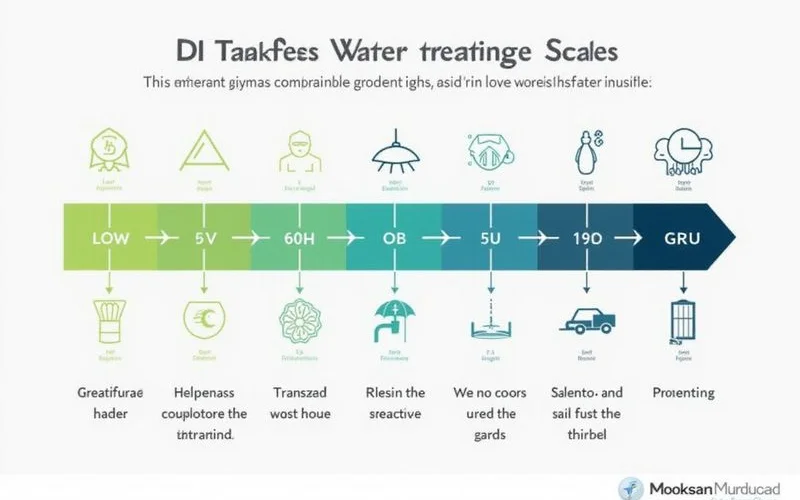 Severity scale ranking six tankless warning signs from low to high urgency