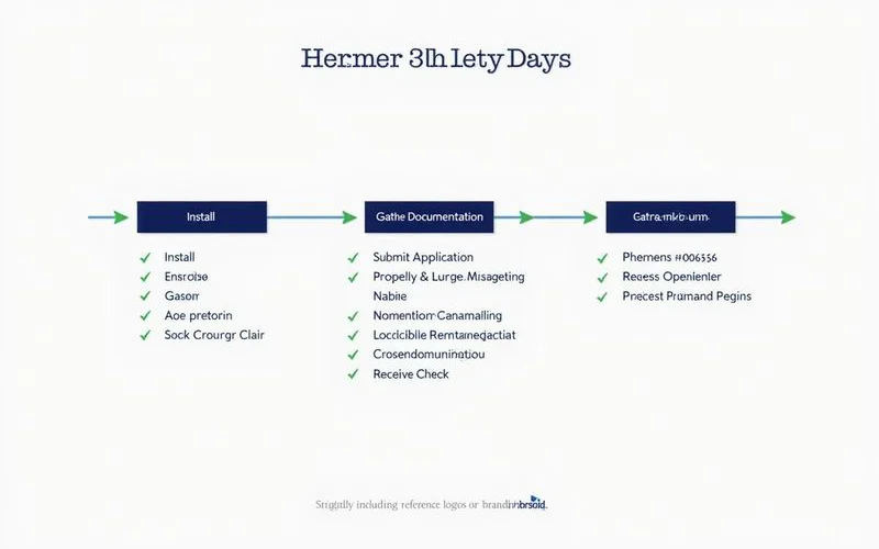 Step-by-step rebate application flowchart from install through check arrival